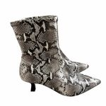 Abound  Ankle Booties Size 9 Snake Print Kitten Heel Pointed Toe NEW Photo 1