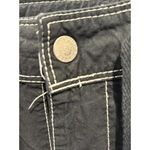 Fresh Produce  Black Capri Pants White Stitching Drawstring Ankle Women's XL USA Photo 3