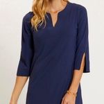 Jude Connally Blue Swirl Megan 3/4 Sleeve Jude Cloth Shift Dress Sz.L Size L Photo 0