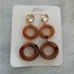 J.Crew  Made in Italy Round Drop Earrings in Rose Taupe NEW Photo 0