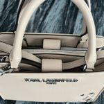 Karl Lagerfeld  Cream Crossbody Bag with Silver Accents Photo 7