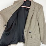 BLANK NYC  Show Business Blazer Brown Tan Plaid Oversized Size Small Photo 12