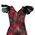 Vintage Y2K Gothic Whimsigoth Fairy Handkerchief Hem Midi Dress Zebra Size M Red Size M Photo 1