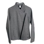 CAbi Gray Quilted Asymmetrical Zip Moto Jacket Modern Chic Casual Outerwear Photo 3