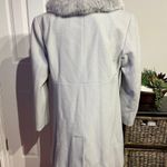 Marvin Richards J. Percy by Vintage dyed fox Fur 100% Lambswool Coat One button 100% Satin Lined oversized 60’s-50s silver fox fur collar Photo 2