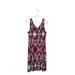 Athleta Sleeveless Ikat Print Dress Medium Soft Modal Stretch Knit Travel Dress Photo 1