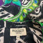 Rococo sand throne print silk embroidered blouse Black Size XS Photo 6