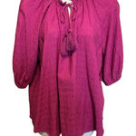 Knox Rose Y2K Women Top 2X Magenta Boho Cottagecore Peasant Whimsical Festival Photo 0