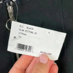 Elizabeth and James Elizabeth And‎ James Black Slim Leg Exposed Front Zipper Pant Photo 8