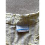 Columbia Shirt Womens Large Yellow White Stripe Cotton Outdoor Camping Fishing Photo 4
