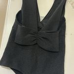 EXPRESS RIBBED PLUNGE NECK BOW BACK THONG BODYSUIT Photo 2