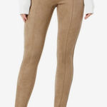 Spanx  Faux Suede leggings in taupe Size Medium Photo 0