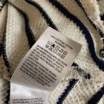 Lucky Brand  Striped Knit Peplum Tank Cream Navy Boho Casual Summer Top M Photo 3