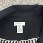 Chico's Chico’s knit pique black blazer enamel button gold tone hardware career workwear Photo 3