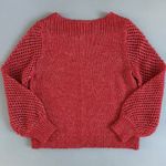 Tommy Bahama NWT  Shimmer Balloon Sleeve Tango Red Wool Blend Sweater Photo 4