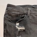 Torrid Light Black Denim Mid Rise Stretch Ripped Jean Shorts Size 24 Photo 4
