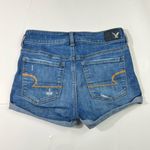 American Eagle  Super Stretch Distressed Rolled Hem Hi-Rise Shortie Shorts 4 Photo 6