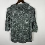 Chico's Weekends By  Cowl Neck Tunic Sweater Womens Small Gray Metallic Roses Luxe Photo 4