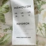 Manoush Dainty Ethereal Romantic Ruffle Button Down Shirt Rose Garden Bow 6 Tan Size 38 Photo 8