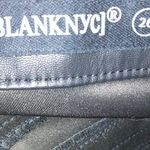 BLANK NYC Black Vegan Leather Moto Pants 26 Faux Pleather Ribbed Ankle Zipper Photo 6