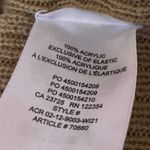 Aritzia  Sunday Best Womens Brown Rib Knit Cuffed Fold Up Beanie Cap Hat One Size Photo 3