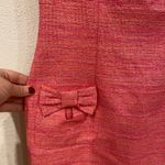 Britt Ryan  Sleeveless Tweed Pocket Bow Front Pink Dress Size 2 EUC Photo 1