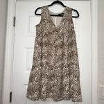 Sugar Lips Animal Print Sleeveless Ruffle A-Line Babydoll Swing Dress Size M Photo 3