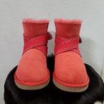 UGG  Cameron Red Grommet Bailey Bow Sheepskin Short Boot Women's Size 7 Photo 1