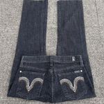 7 For All Mankind  Women's Straight Leg Dark Wash Jeans Sz 28 Bedazzled Y2K Style Photo 1