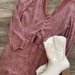 Abercrombie & Fitch Abercrombie romper long sleeve rust brown ditsy floral western small new NWT Photo 7