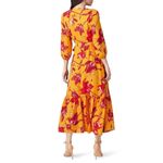 Color Me Courtney Eleanor Wrap Dress in Yellow Orchid bloom Size M Size M Photo 6