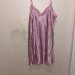 Morgan Taylor Pink Satin Slip Dress Elegant Pastel Photo 4