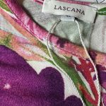 NEW Lascana Flutter Sleeve Flowy Viscose Midi Dress White Purple Pink Floral 8 Photo 12