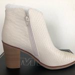 MIA GIRL Womens Ankle Boots Size 8.5M Ivory Dusky Python Look Side Zipper New Photo 0