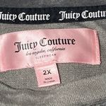 Juicy Couture Y2K Rhinestone Velour Pullover Sweater Top Gray 2X Photo 5
