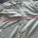 easel M Green Striped Button Up Mini Dress Photo 3