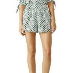 Milly ZOEY Palm Tree Print Cotton Romper Off the Shoulder Size 12 Photo 0