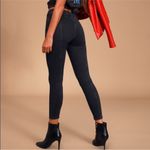 Free People Riley Seamed Skinny Jeans Sz 24 Black Wash Stretch Photo 2