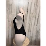 Classic Black Scoop Back Bodysuit | Stretchy Basic Tank One Piece – Size Medium Photo 2
