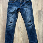 CAbi  Jeans Patchwork Distressed Boyfriend Slim Stretch Distressed Medium Wash 4 Photo 0