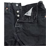 Levi's 501 Original Fit High Rise Button Fly Denim Shorts in Lunar Black Size 26 Photo 7