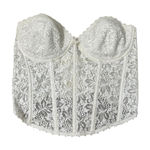 Frederick's of Hollywood Vintage  Bustier Corset White Lace Lingerie Size 38DD Photo 0