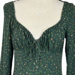 Reformation  Large Angelina Knit Mini Dress Floral Sweetheart Neck Long Sleeve Photo 2