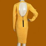 NWT Mad for Love Mustard Yellow Ribbed Bodycon Sweater Dress Size M Size M Photo 6