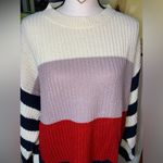 Evelyn Taylor Color Block Sweater Size L Photo 1