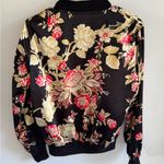 36.5 Bomber Jacket Floral satin - Black and Red woman’s sz M Photo 13
