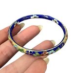 Vintage Beaded Necklaces White Blue Purple Green Blue Bangle Bracelet 4 Pieces Photo 8