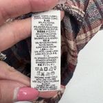 Free People Sz XS Button Front Shirt Northern Bound Plaid Flannel Onyx Oversized Photo 6