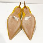 Schutz  Size 9B Lou Pump Yellow Velvet Heel Shoe Leather Sole Photo 5