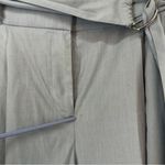 Ann Taylor  Casual High Waist Wide Leg Cropped Pants Waist Belt Size 8 Blue Photo 2